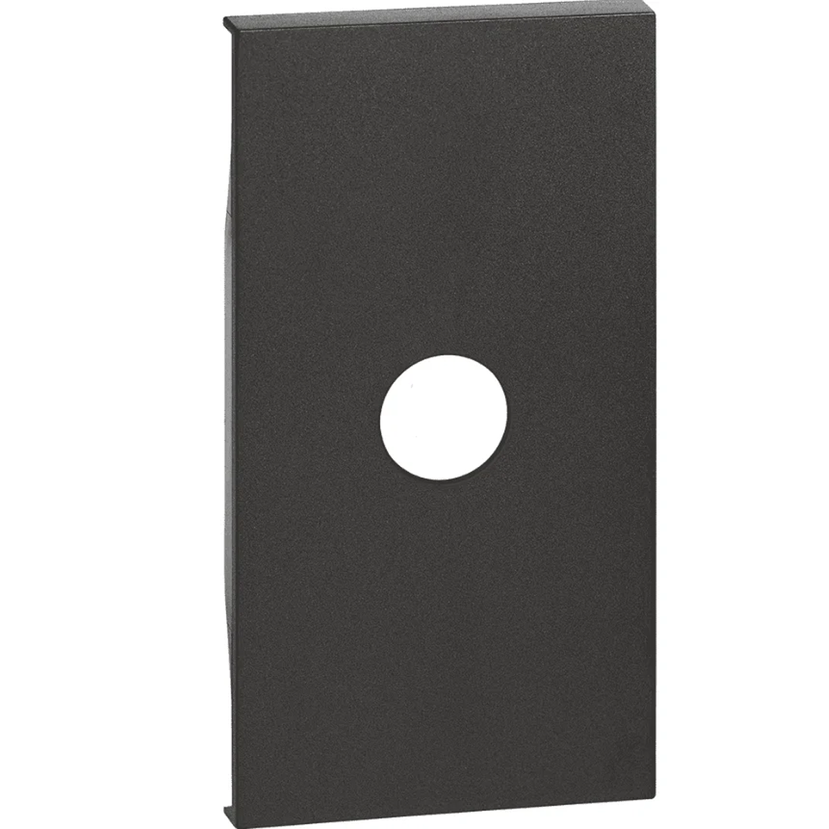 Лицевая панель для TV-розеток и кабельных выводов, 1 отверстие, 2 модуля, чёрная